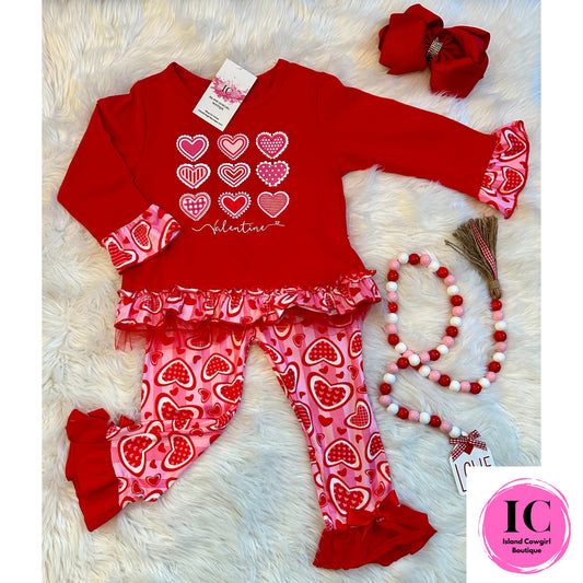 Hearts On Fire Toddler Legging Set