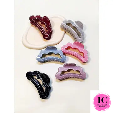 Cloud Stitched Detail Claw Clips