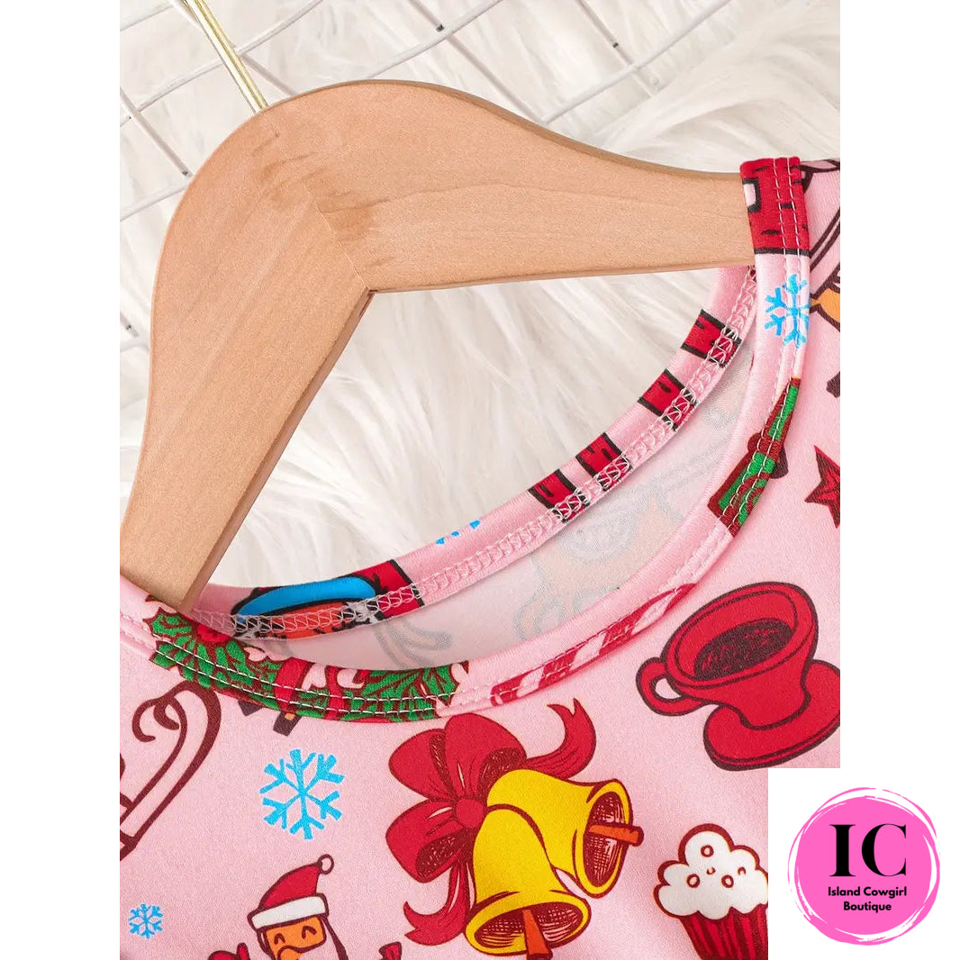 Holly Jolly Pink Toddler Dress