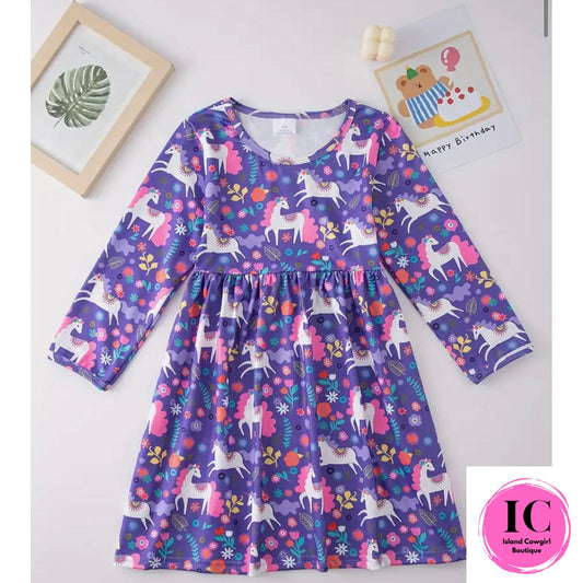 Mystical Unicorn Toddler Dress