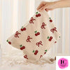 Charming Cherry Corduroy Make Up Bag