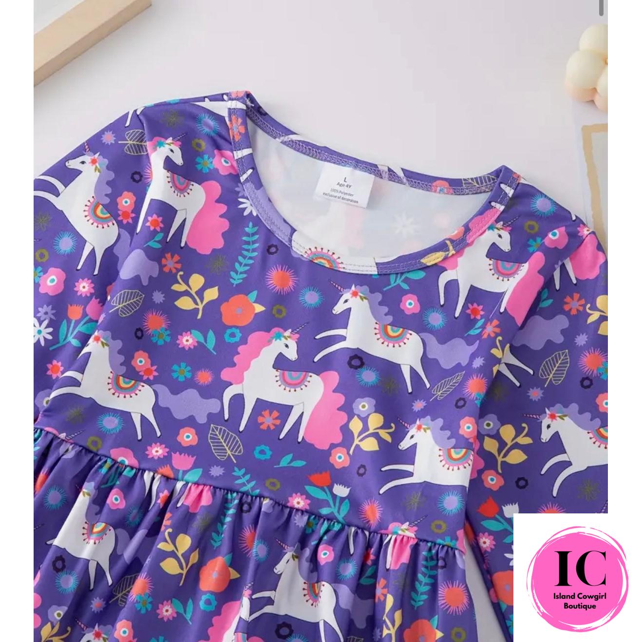 Mystical Unicorn Toddler Dress