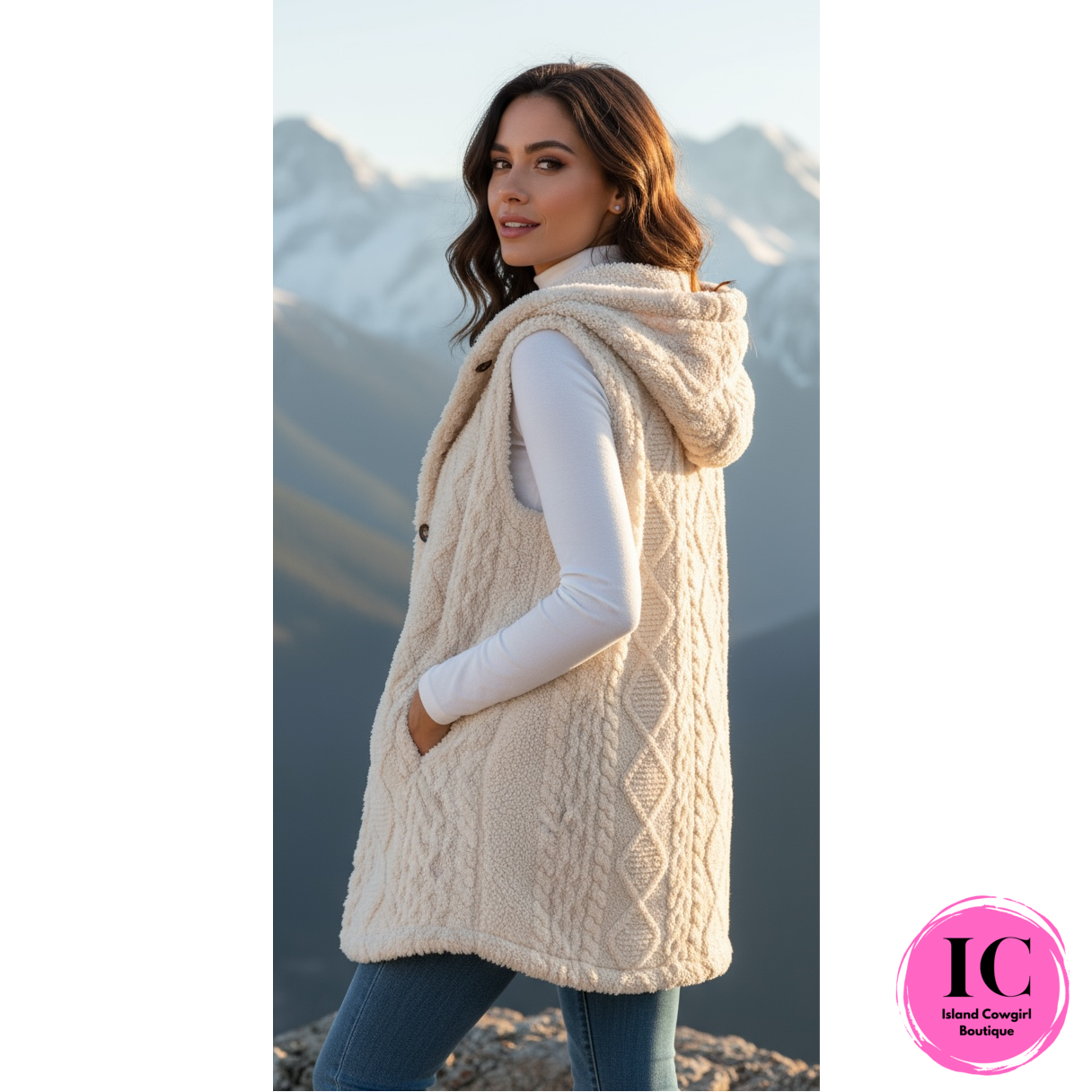 Crazy For You Cream Plush Vest