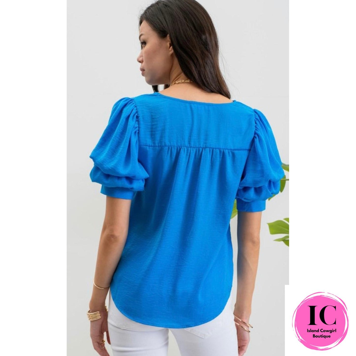 Lovely New Day Turquoise Blouse