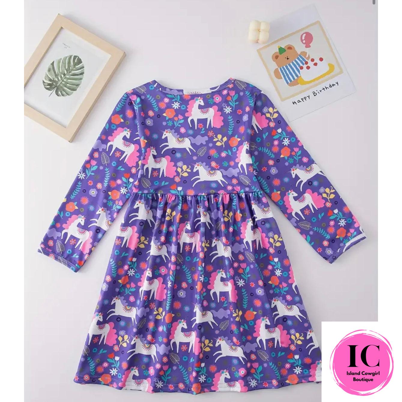 Mystical Unicorn Toddler Dress