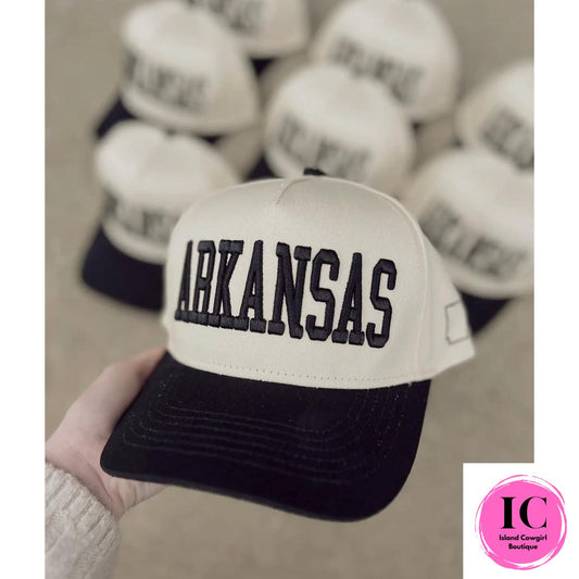 Arkansas Shade of Black Vintage Trucker Hat