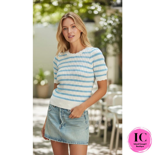Know What To Do Striped Knit Top