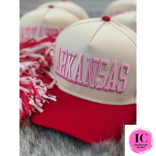 Arkansas Shade of Pink Vintage Trucker Hat