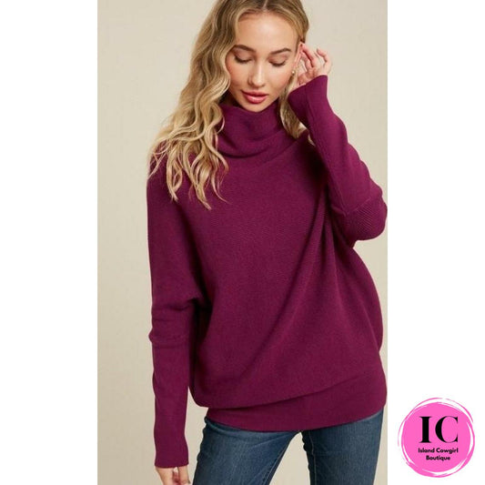 This Is All A Dream Cozy Plum Sweater