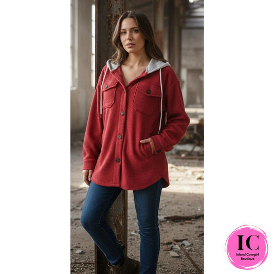 Always Direct Dark Red Shacket