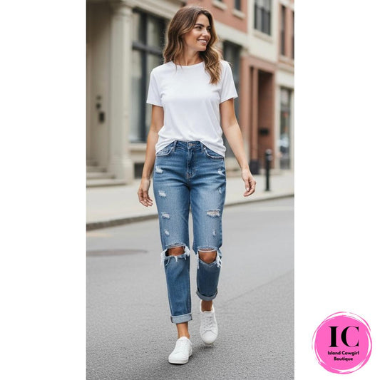 Risen: Proof Of Sass Distressed Jeans