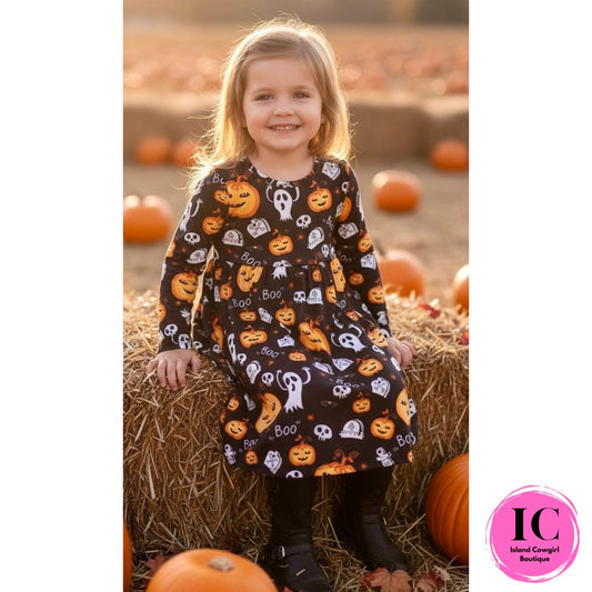 Spooky Halloween Toddler Dress