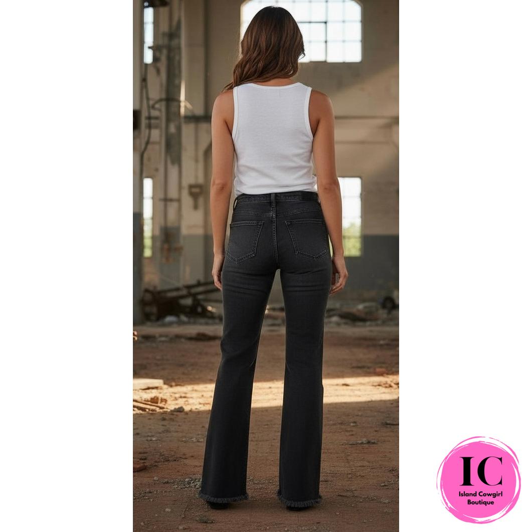 Going Strong Black Bell Bottom Jeans