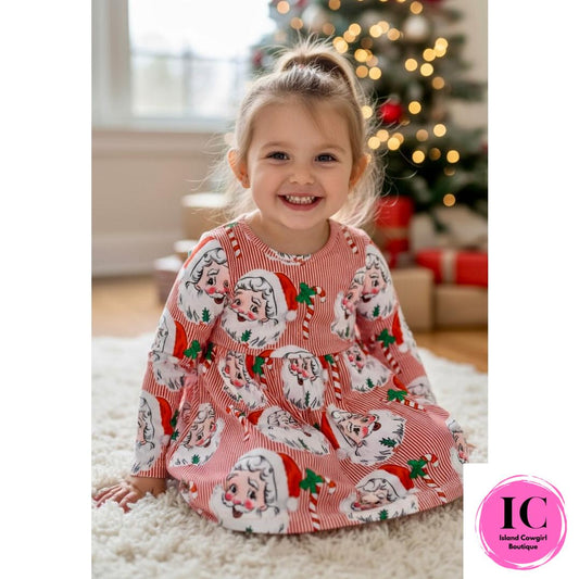 Vintage Red Stripped Santa Dress