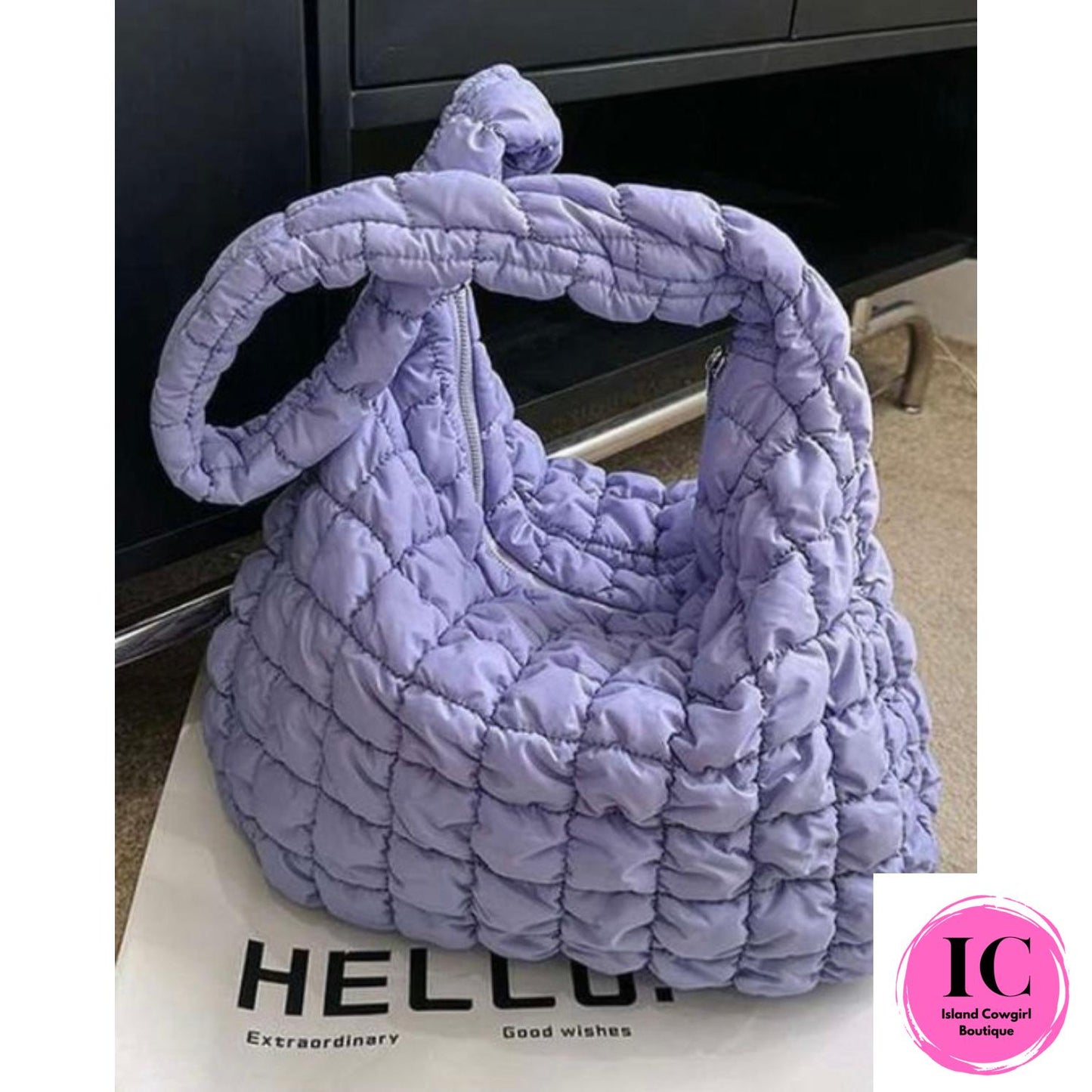 Quilted Hobo Crossbody Bag