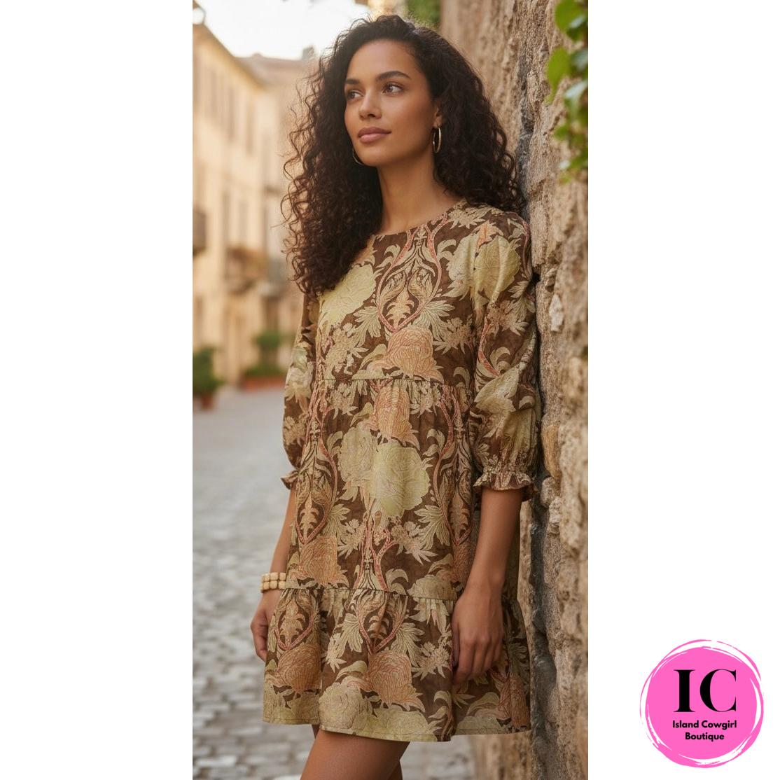 Coming Back For You Floral Mini Dress