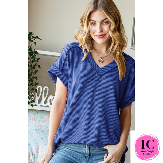 Don't Wait Royal Blue Classic Top