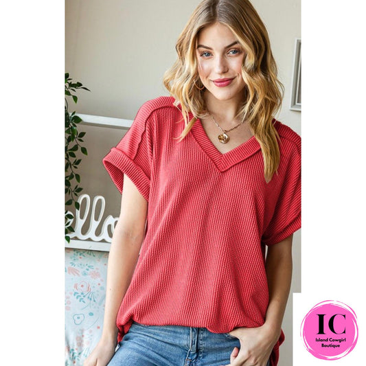 Don't Wait Red Classic Top