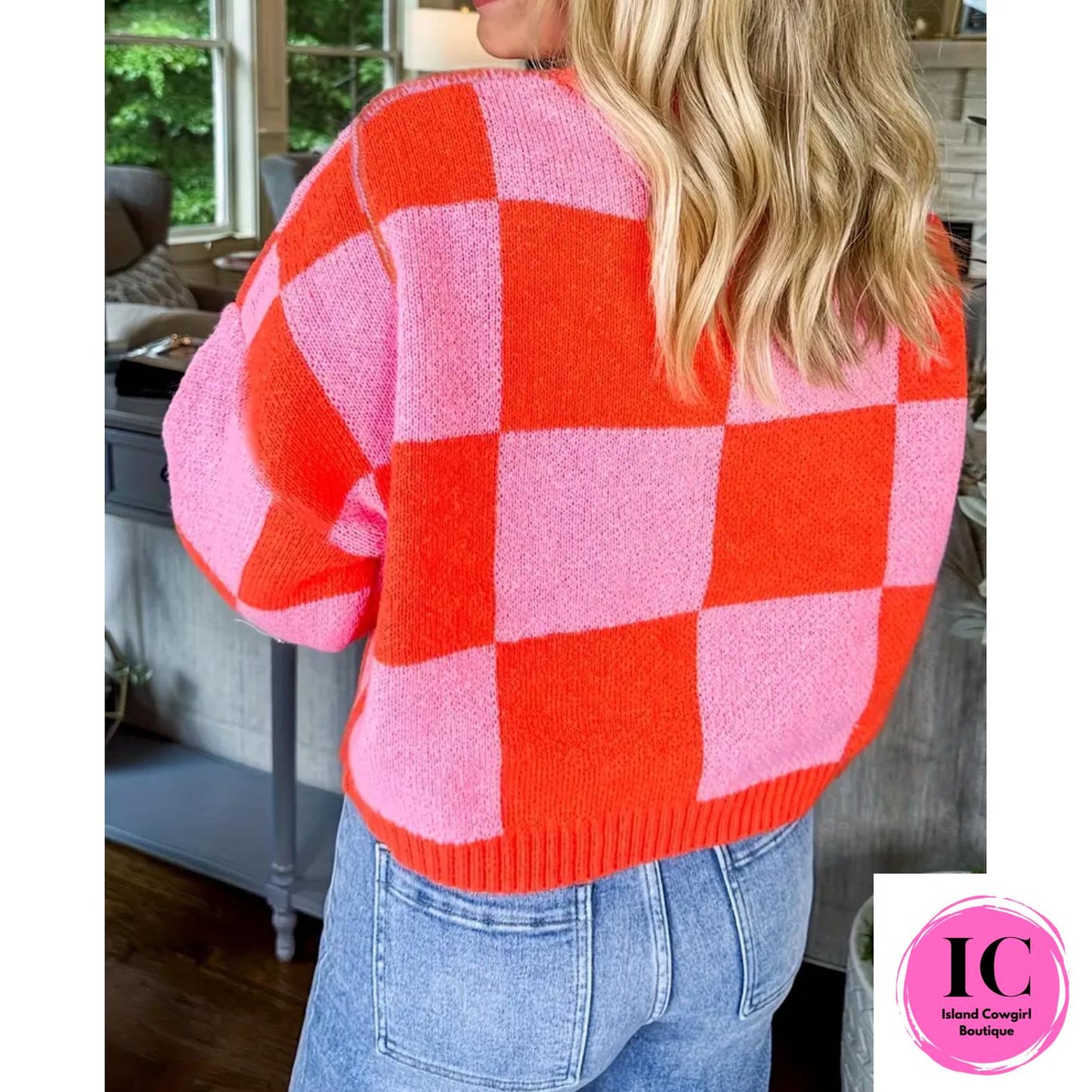 All About You Pink & Coral Striped Sweater