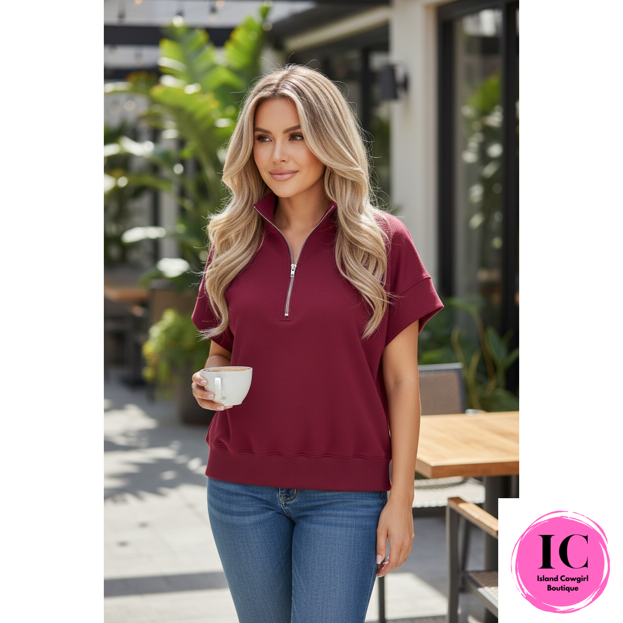 Curvy Girl Busy Schedule Burgundy Top