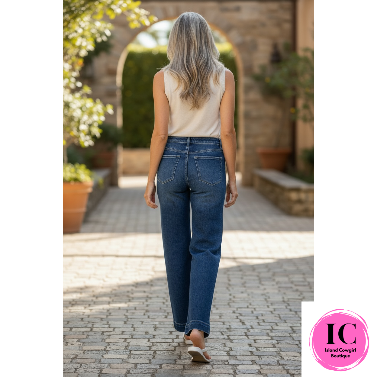The Laidback Wide Leg Blue Jeans