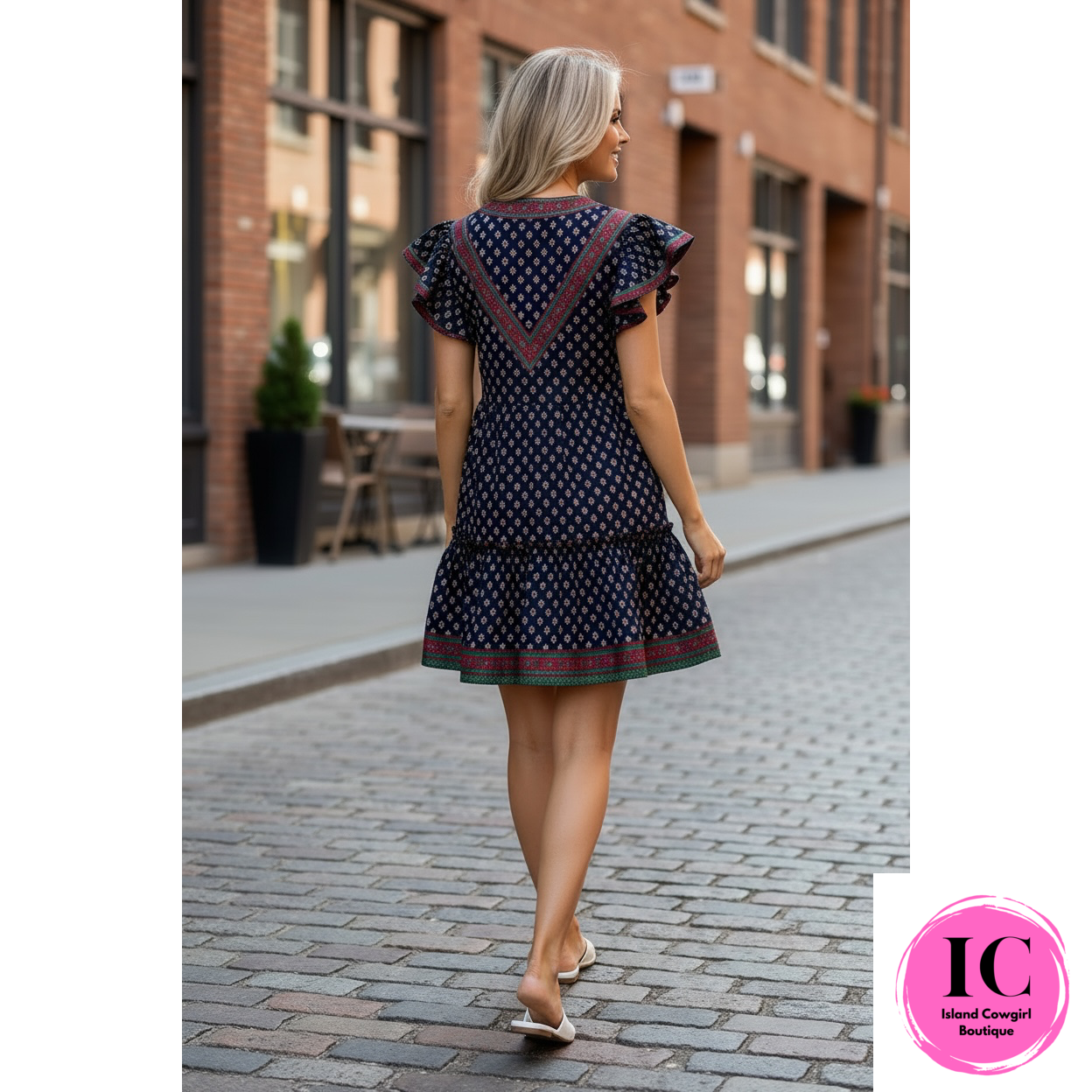 The Limits Blue Medallion Dress