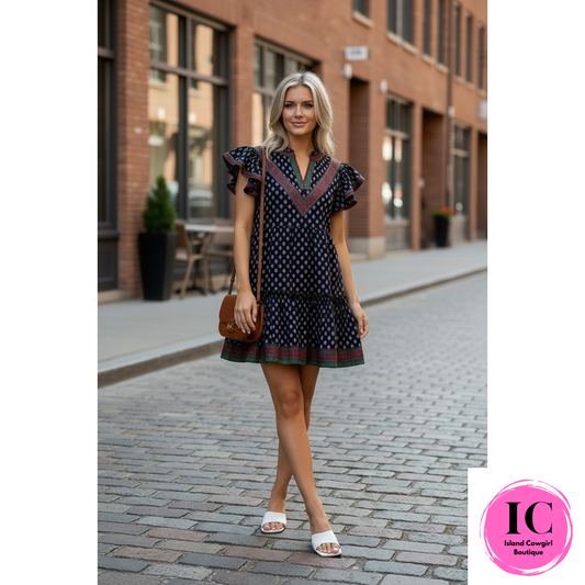 The Limits Blue Medallion Dress