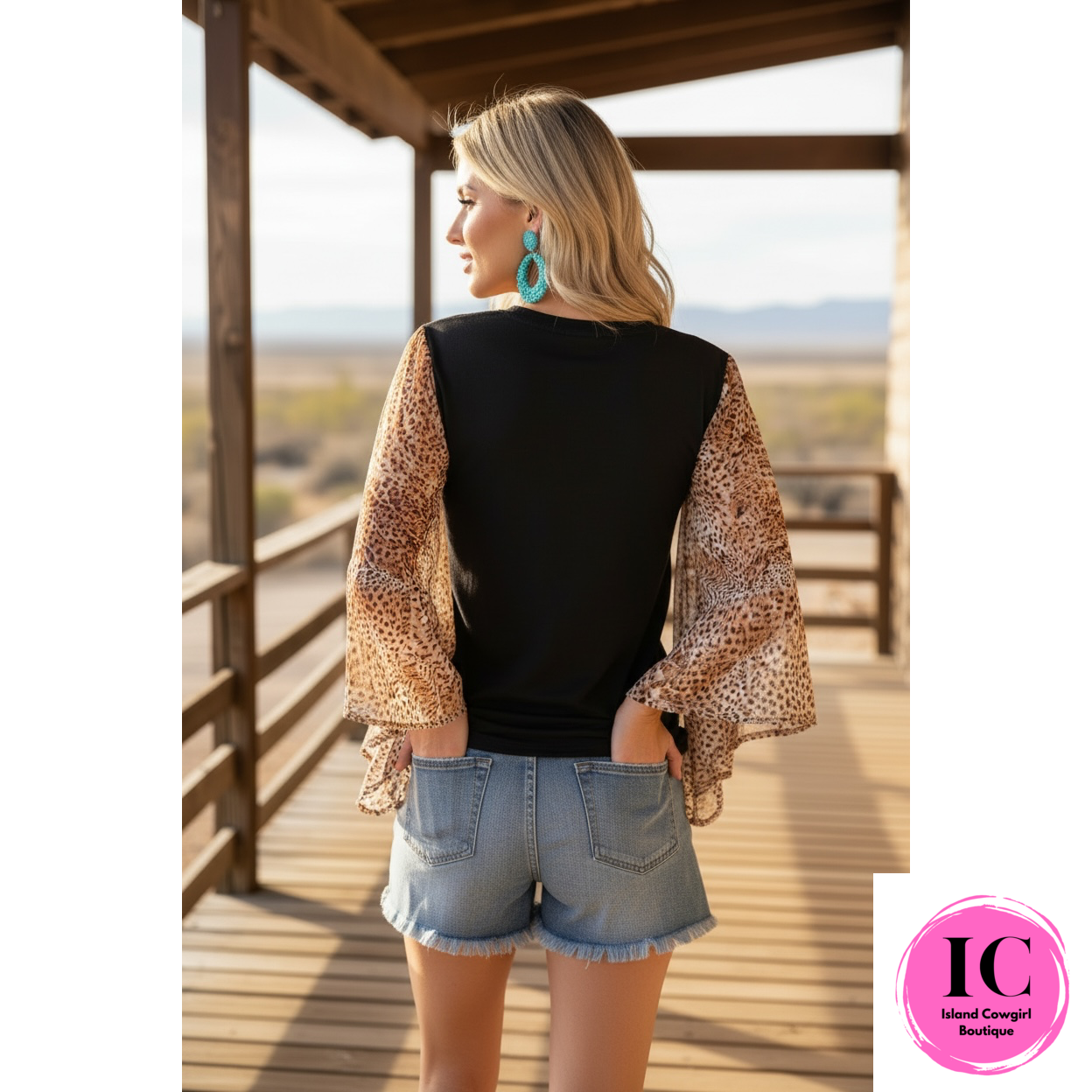 Cowgirl Up Leopard Top