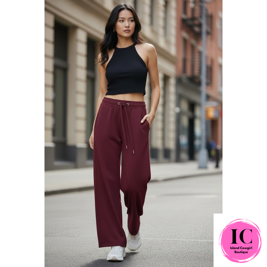 Make Your Day Merlot Joggers