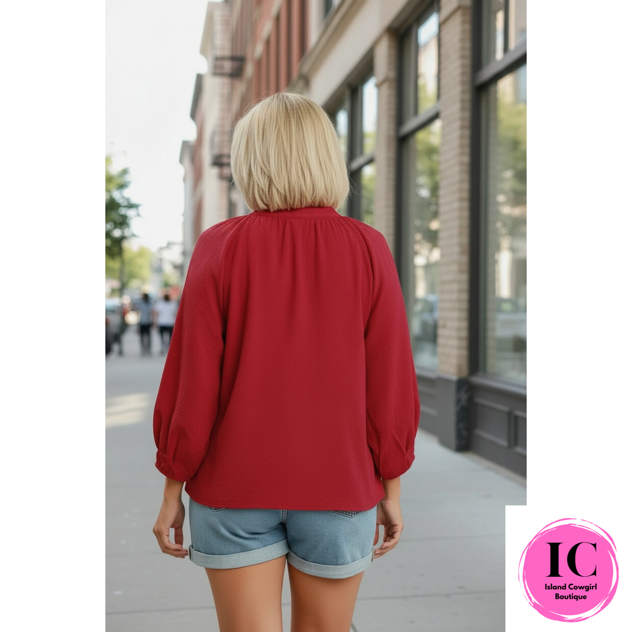 Curvy Girl Calling On You Burgundy Blouse