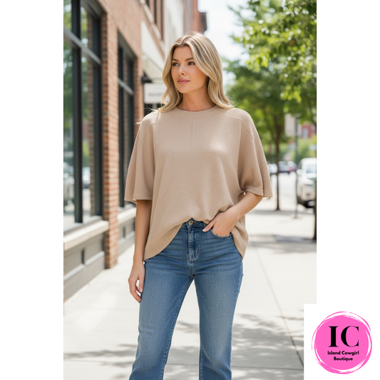 Return To It Beige Top