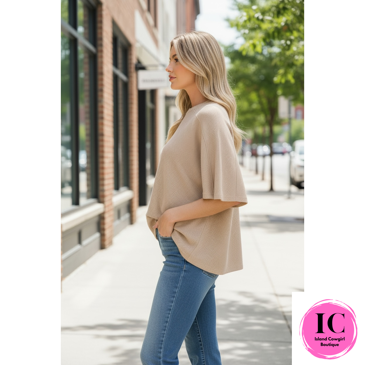 Return To It Beige Top