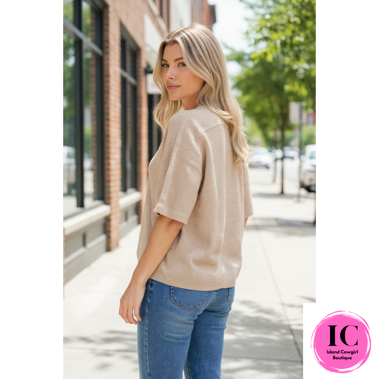 Return To It Beige Top