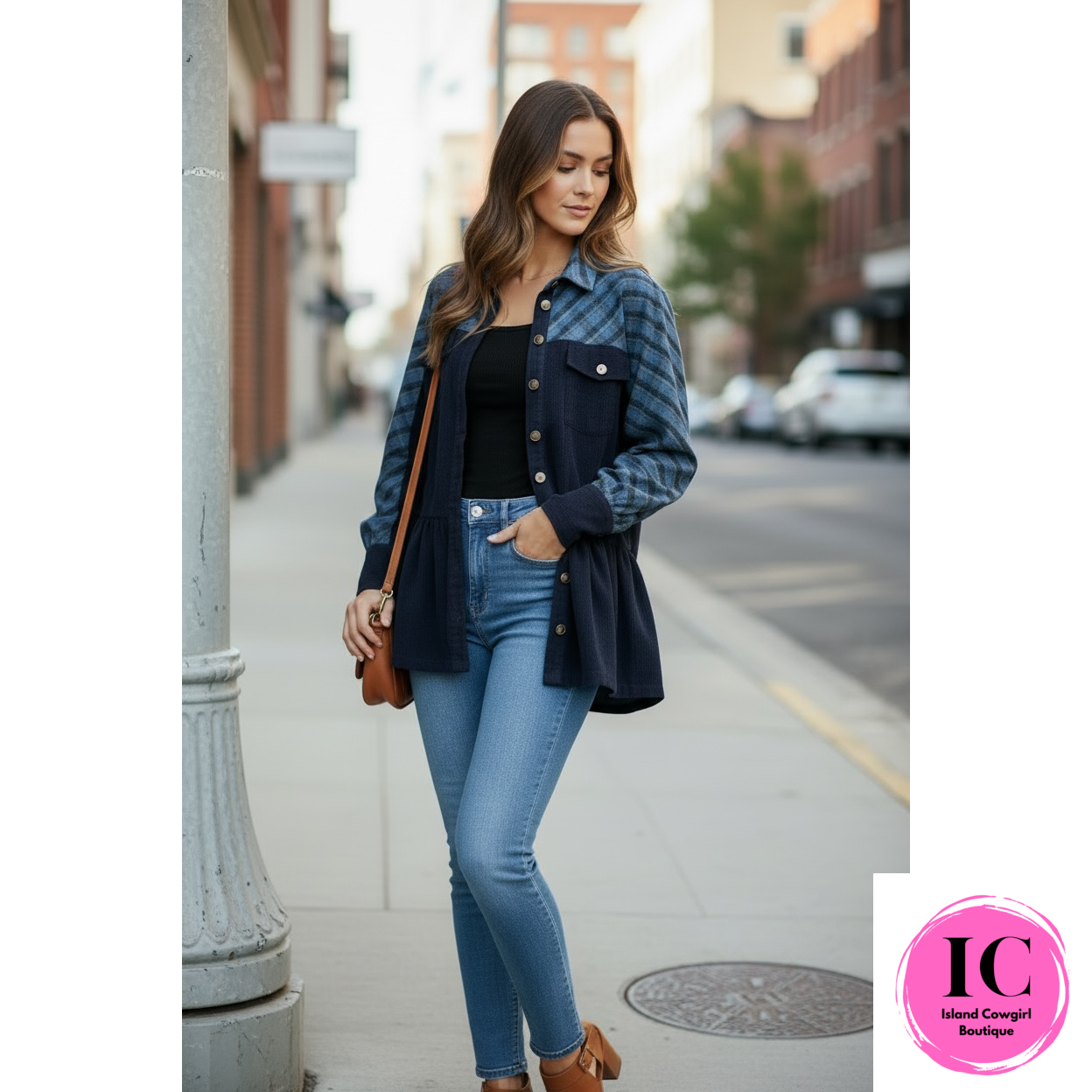 The Winter Go To Navy Corduroy Shacket