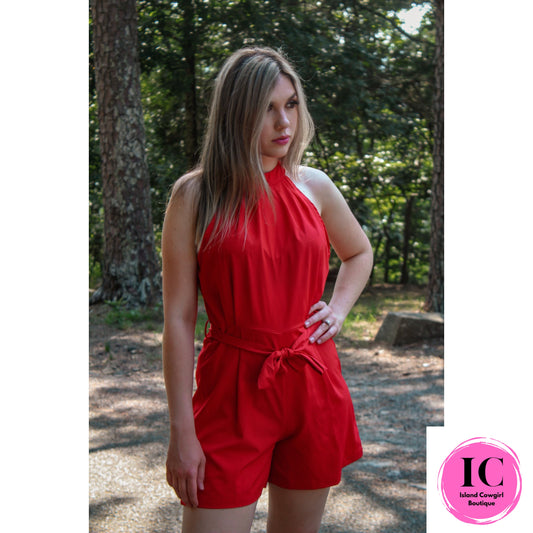 No Comparison Red Romper