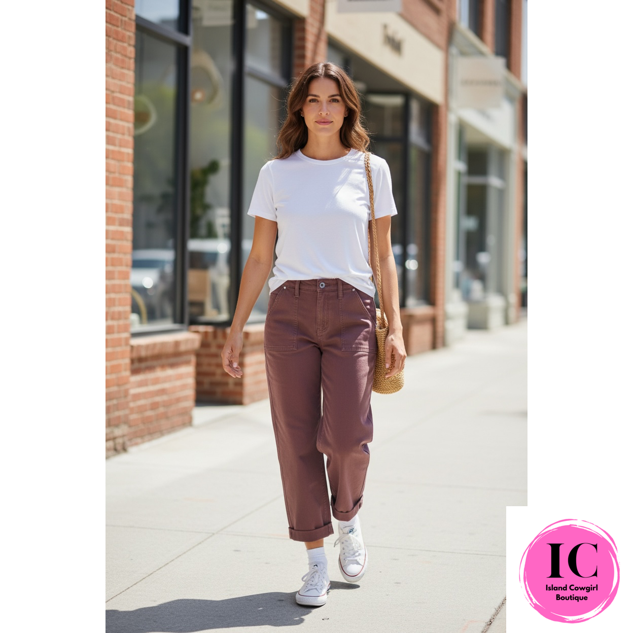 Cocoa Crush Brown Barrel Jeans