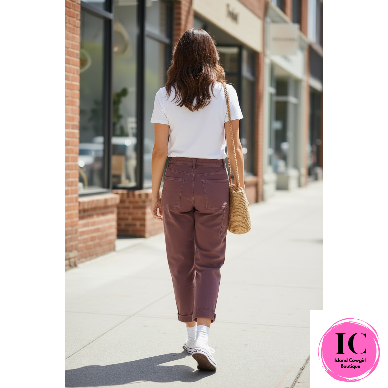 Cocoa Crush Brown Barrel Jeans