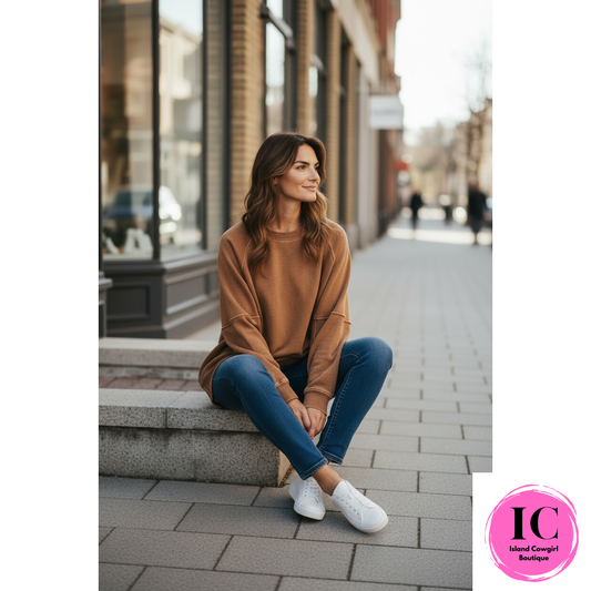 Always Fun Deep Camel Tunic