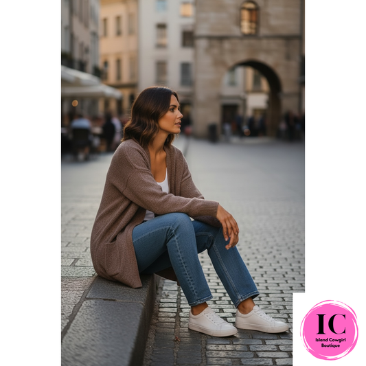 Curvy Girl The Everyday Brown Cardigan