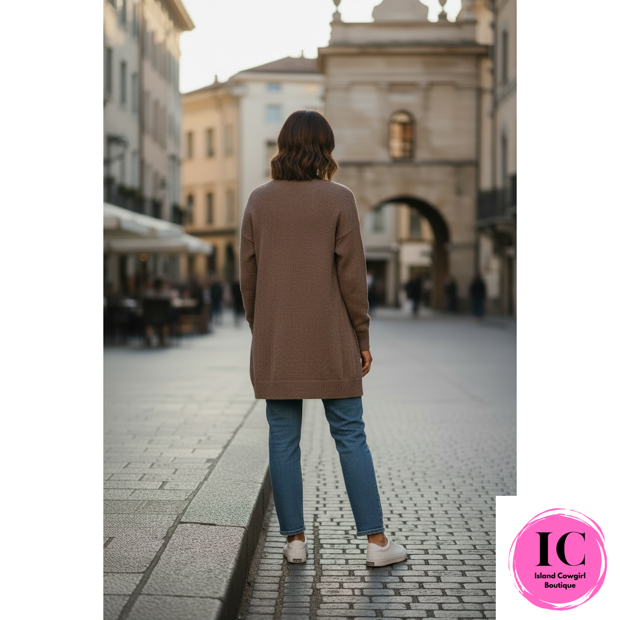Curvy Girl The Everyday Brown Cardigan