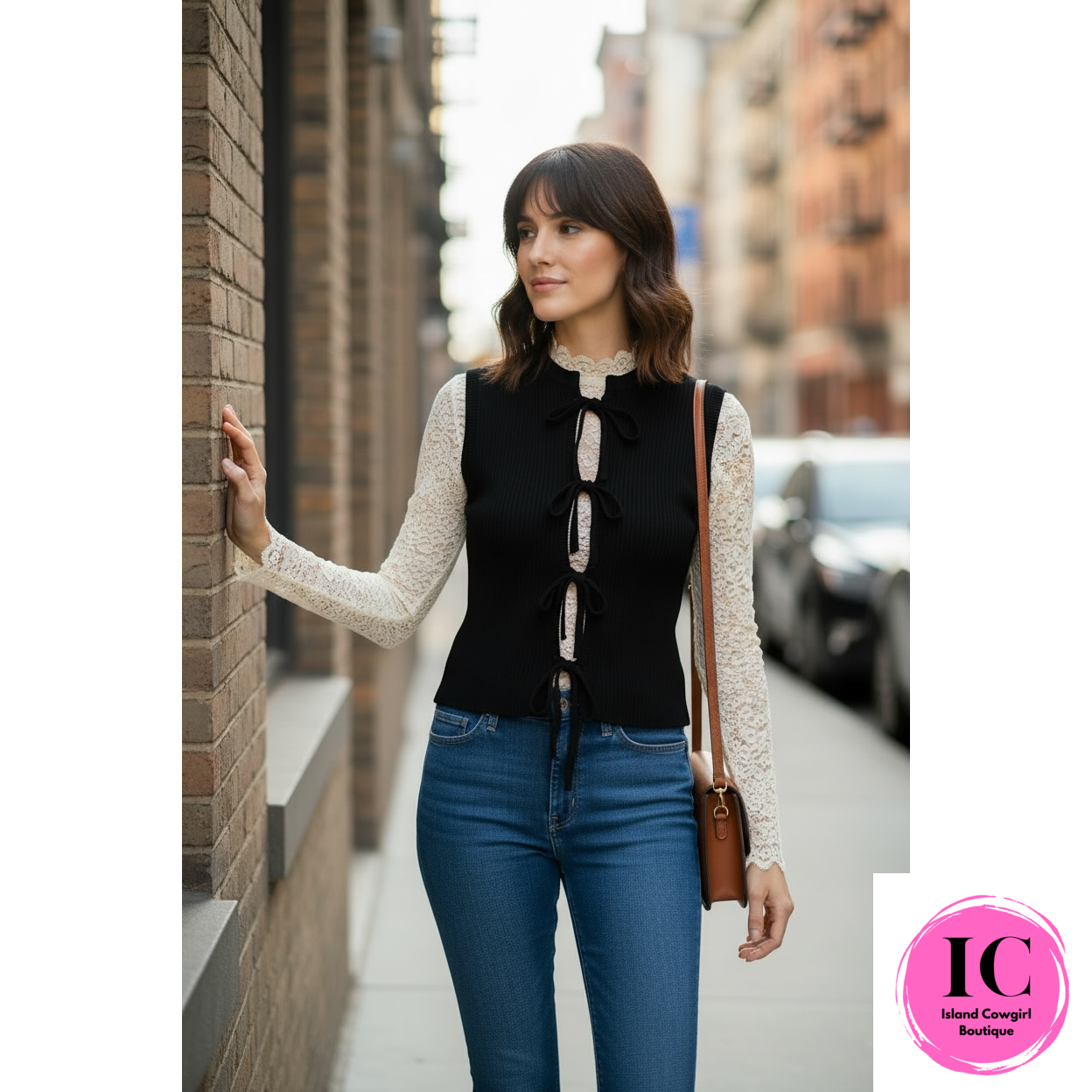 Daily Wear Black Sleeveless Cardigan