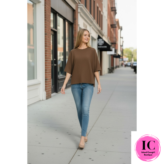 Return To It Brown Top