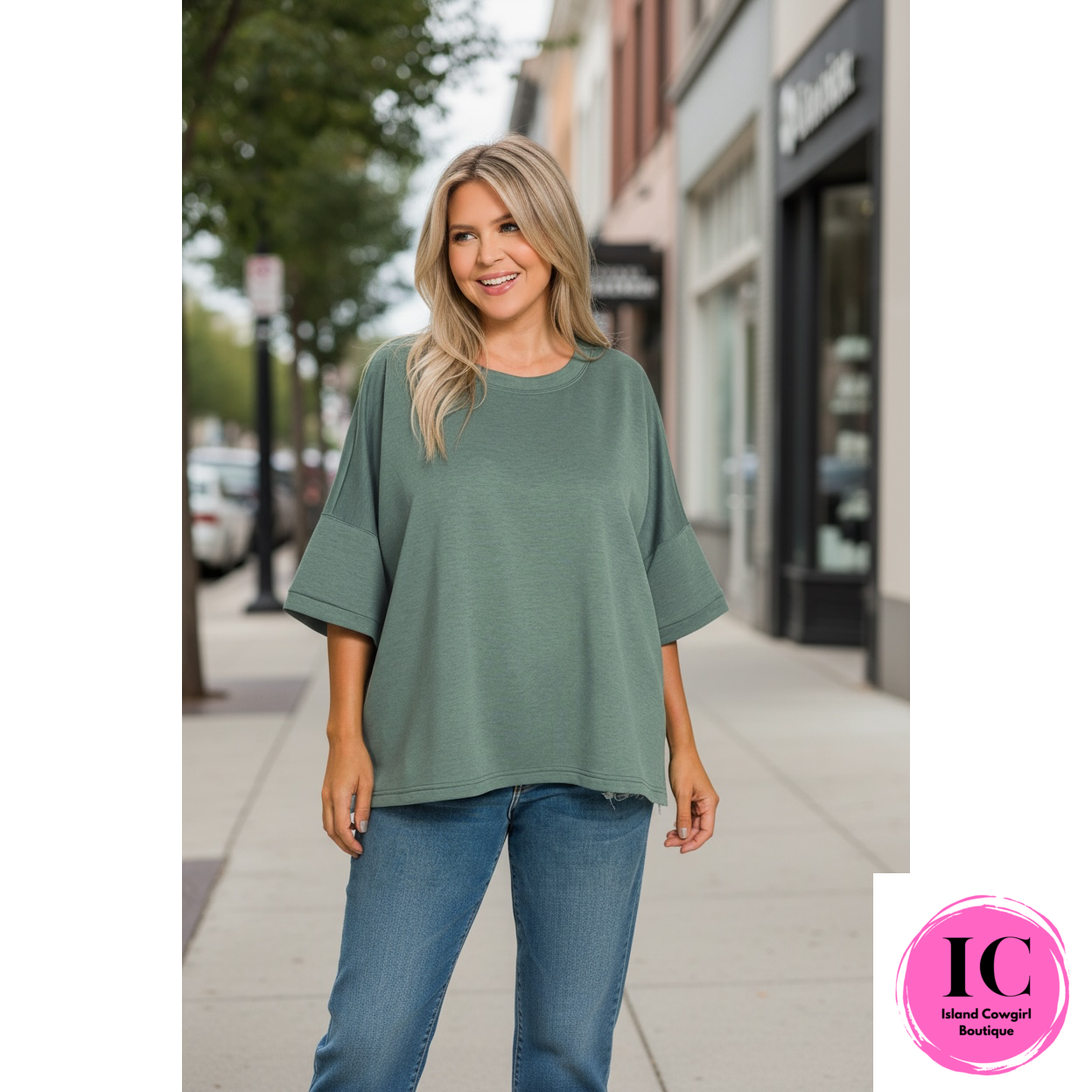 Curvy Girl The Reason Why Teal Top