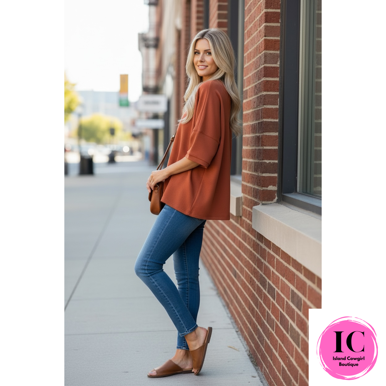 Curvy Girl The Reason Why Rust Top