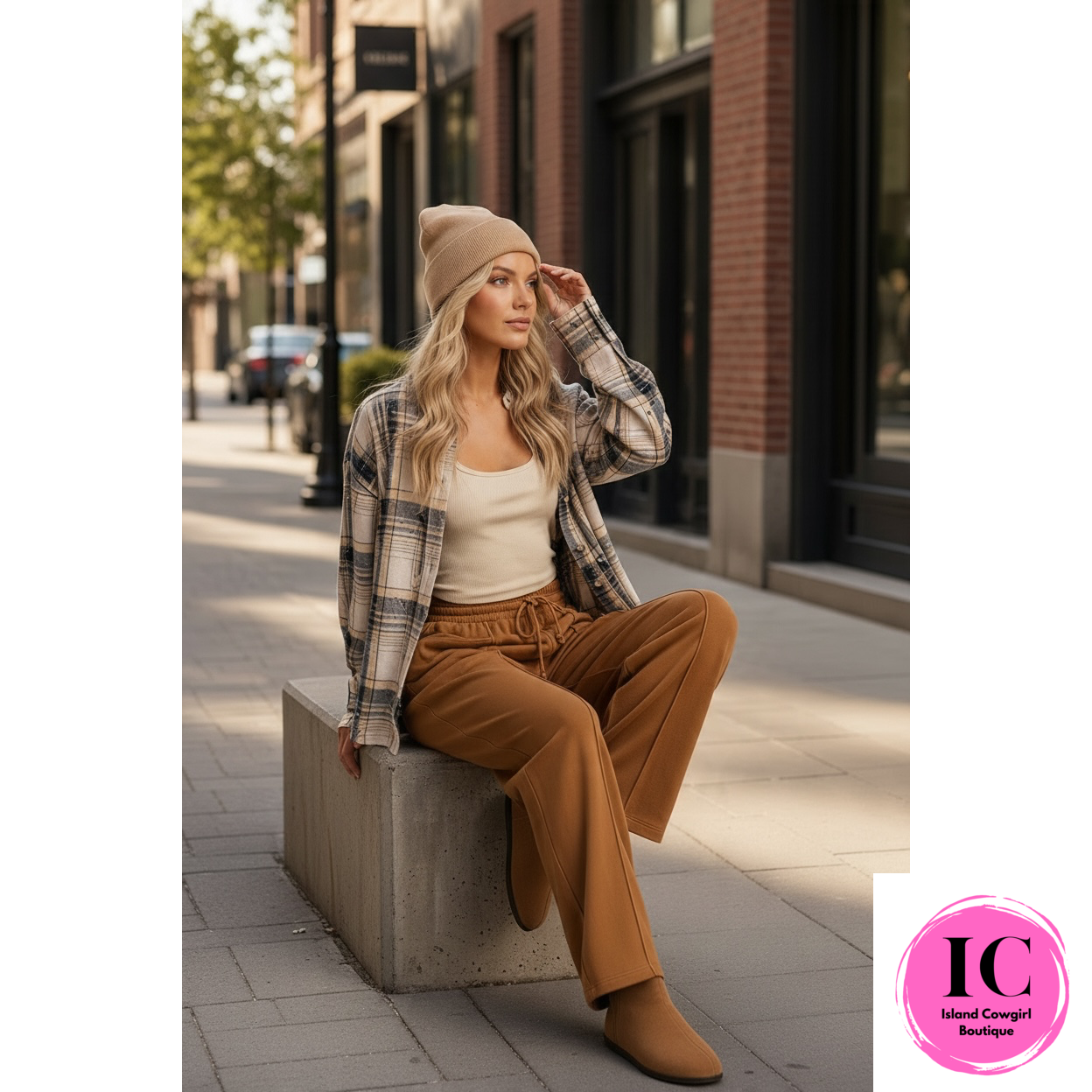 Love Like This Mocha Barrel Utility Pants