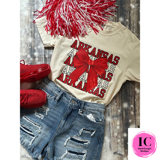 Arkansas Repeat Coquette Boots Graphic Tee