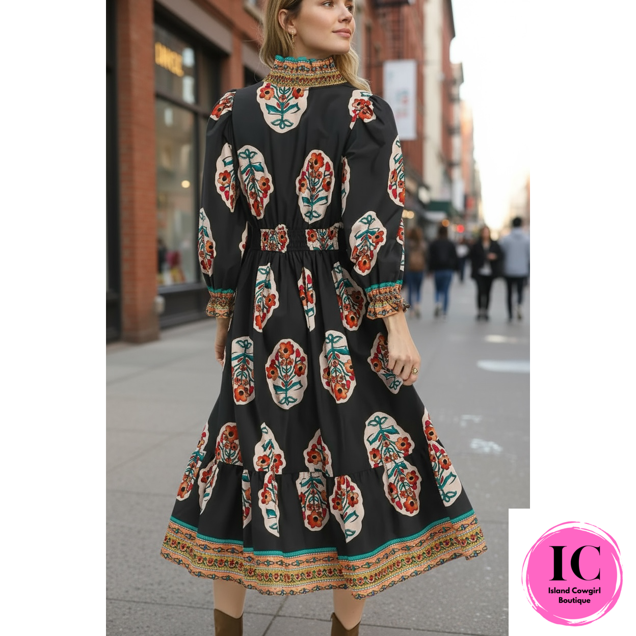 Over Time Black Floral Maxi Dress