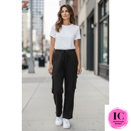 Ready For The Day Black Joggers