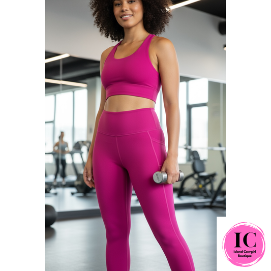 You're Worth It Raspberry Leggings