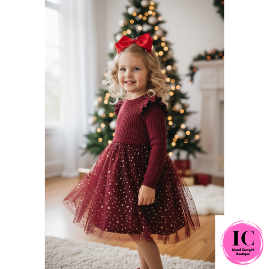 Dancing Star Sequin Tulle Toddler Dress